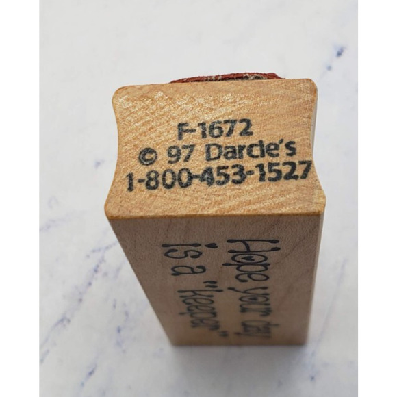 Lot of 7 Inspirational Phrases and Expressions Wood Mounted Rubber Stamps - Picture 11 of 15